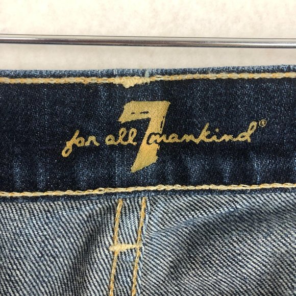 7FAMK High Waist Vintage Bootcut Blue Jeans Sz 28 - Picture 9 of 12